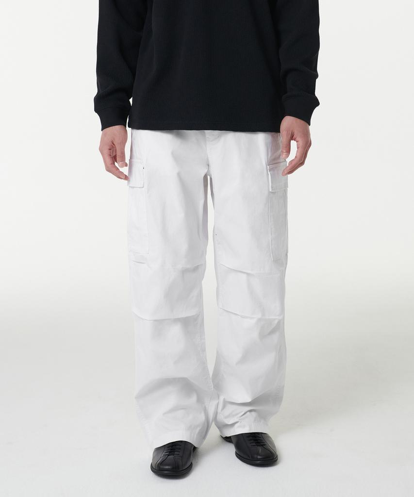 Musinsa Standard Cotton Parachute Cargo Pants [Off-White]