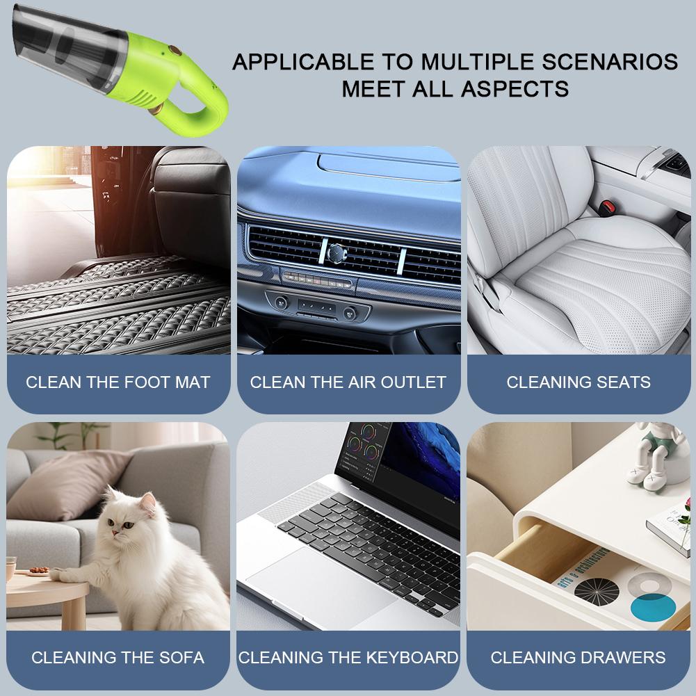 Wireless Car Vacuum Cleaner Strong Suction Powerful Air Duster Dual Use Powerful Portable Cleaning Machine 60W for Car Household