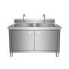 Rongyu Stainless Steel Triple Sink Cabinet