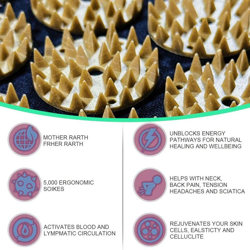 3Pcs/Set Massage Cushion Pilates Foot Massager Pillow Yoga Fitness Acupuncture Acupressure Mat Needles With Spikes