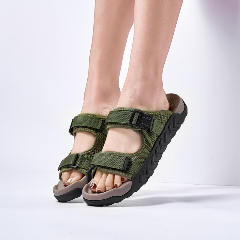 Men Slippers Wide Palm Women Outdoor Summer Black Couple Sandals Open Toe Beach Shoes Sport Slippers Unisex Plus Size