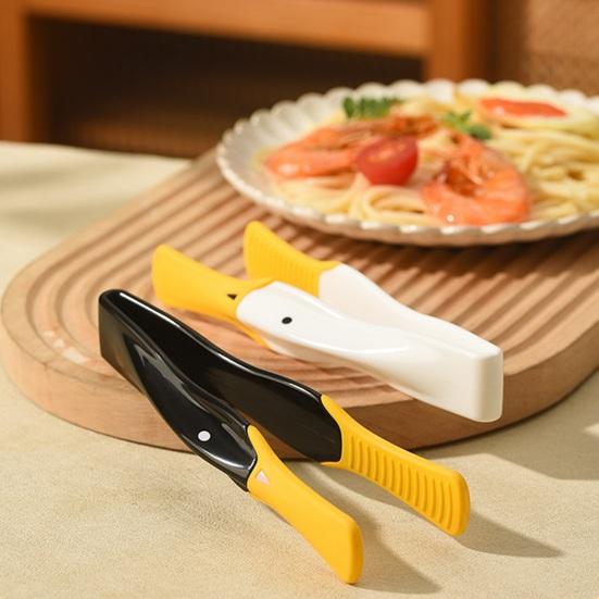 Duck-Shaped Silicone Food Tongs Heat-Resistant Kitchen Utensil for Grilling Baking Salad Non-Slip Scratch-Free Essential BBQ Accessory