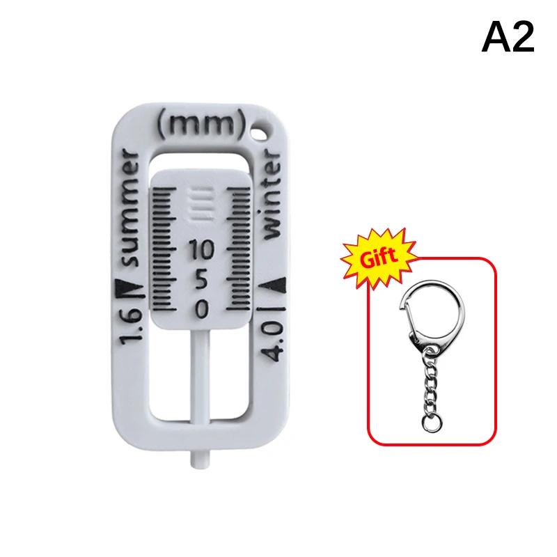 Tire Tread Depth Gauge Keychain Portable Measurer Car Tire Safety Check Universal Essential For Road Trips And Car Maintenance