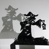 Witches Shape Iron Candle Holder,Witches Lamp Candle Stand for Halloween Party and Haunteds House Display