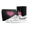 Court Vision 1 Plain Silver, Heart Box Abrasion Resistant Low Top Skateboard Shoes Men's Gray White DH2987-101(Team773--)