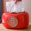 Chinese Style Persimmon Tissue Box Creative Reusable Spring Drawn Paper Box Paper Towel Holder Decorative
