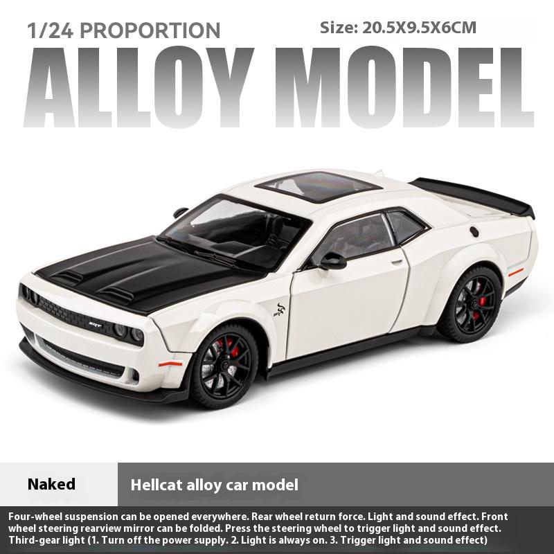 

Масштаб 1/24 Dodge Challenger SRT Hellcat Redeye Автомобильные аксессуары для интерьера Украшения Автомобильные детали Декорация Подарок на день рождения Парню белый