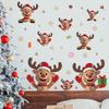 Christmas window stickers Holiday party cartoon elk wall home stickers Self-adhesive refrigerator cute stickers