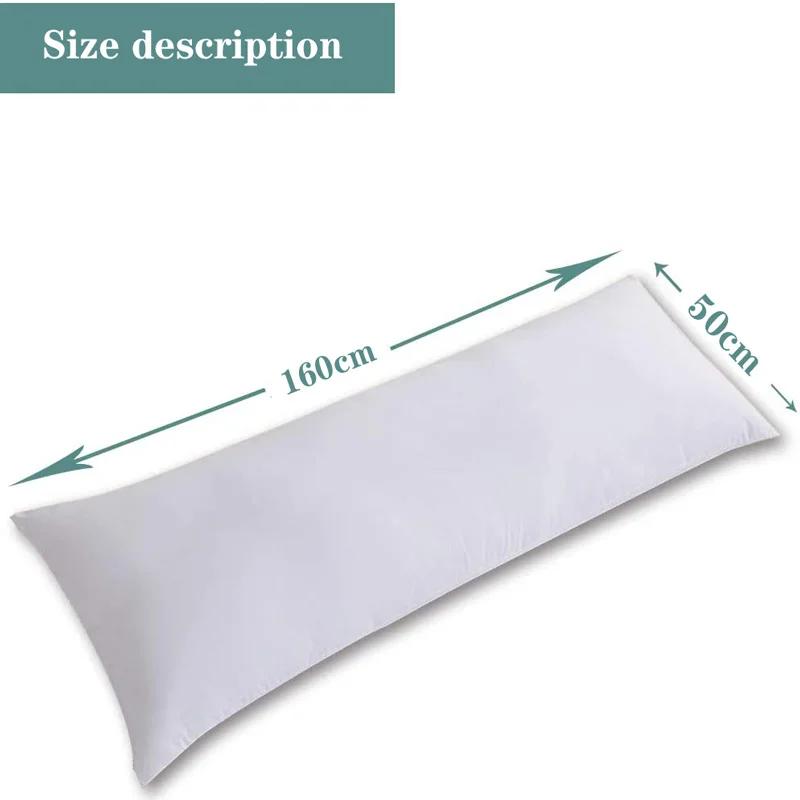 160x50cm Comfort Anime Dakimakura Body Inner Pillow Hug Decoration for Home White Column Long Pillow Cushion Against Bed Bugs