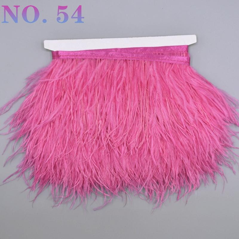 10 metrů barevná stuha z pštrosího peří 8-10 cm páska ozdoby šití kostým pštrosí peří ozdoba třásně sukně oblečení DIY dekor