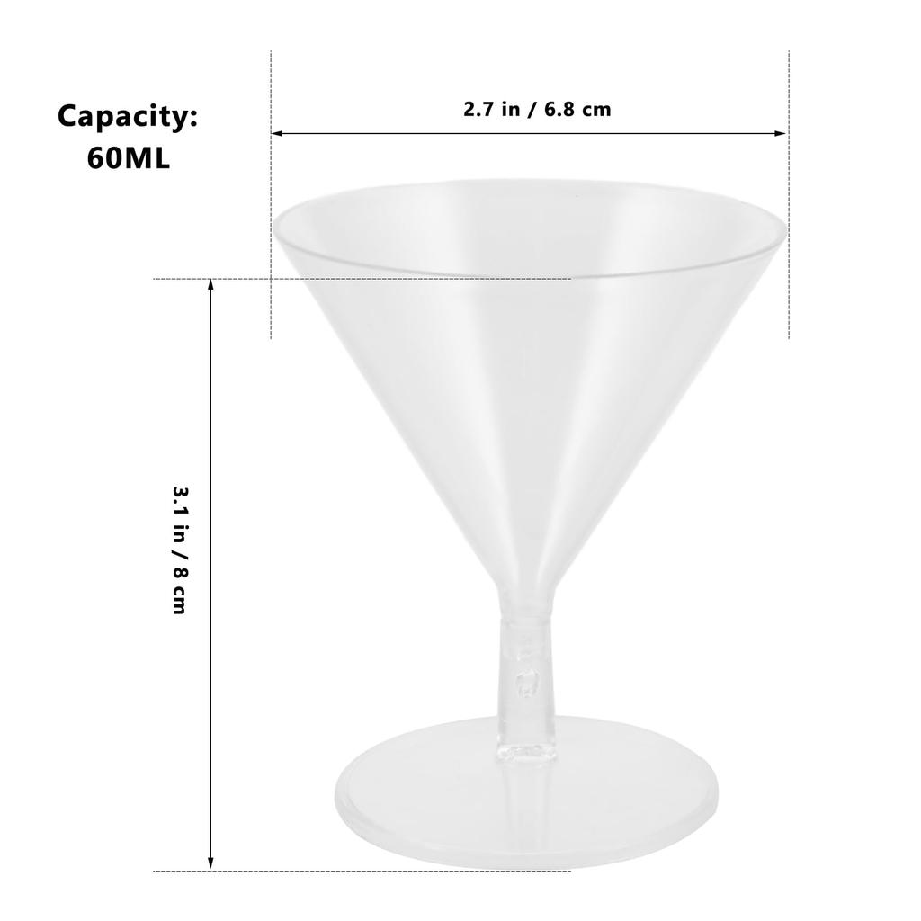 Kichvoe 8pcs 7 Plastic 7 Martini 7 Glasses 760ml 727oz 7 Disposable 7 Glasses 7 Unbreakable 7 Reusable 7 Dessert 7 Cups 7 Shots 7 Margarita 7 Wine 7 I