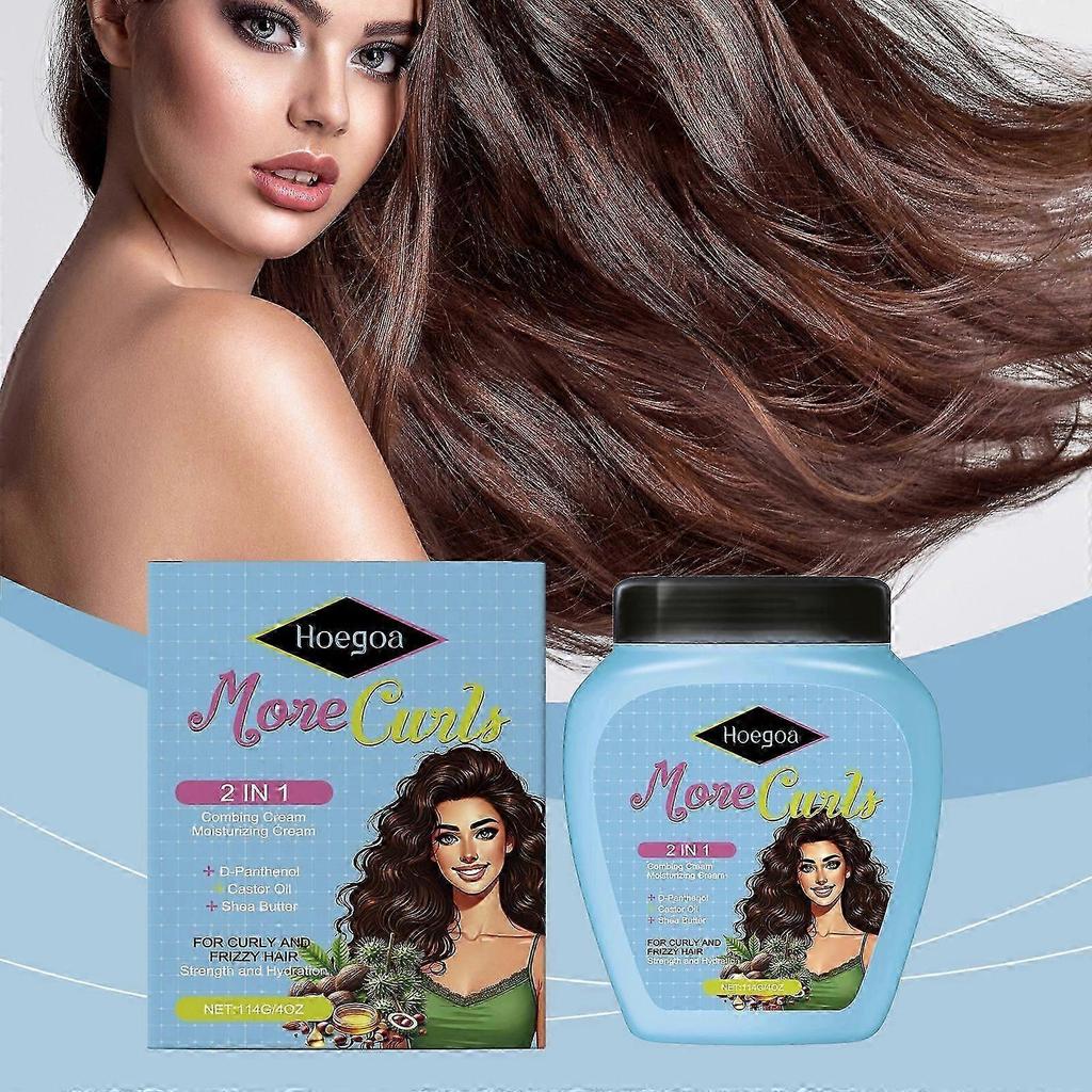 Mais Cachos Curly Hair Treatment, Mais Cachos Hydrates Curls, Eliminates Anti Frizz, 2 IN 1 Conditioning Treatment Cream and Cream To Comb 4OZ
