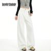 Beautiful Wardrobe Women's High-Waist Wide-Leg Straight Jeans