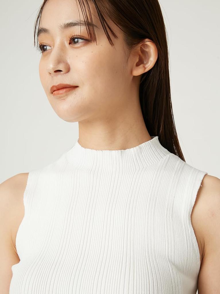 FRAY I.D. Women's Design Rib Sleeveless Knit FWNT254030 White