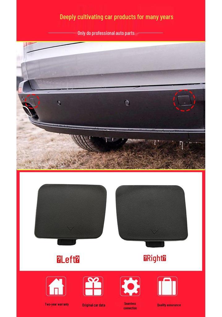 BMW X5 E70 Rear Bumper Tow Hook Cover Set (Left & Right) 51127158447