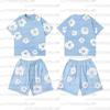 Venta Caliente de Verano Moda Europea y Americana Hip Hop Estampado Conjunto de Manga Corta High Street Holgado Ropa Deportiva