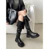 Black popular small man heightened thick-soled over-the-knee boots women's 2025 new autumn versatile and thin knight boots