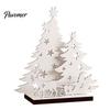 Warm Atmosphere Room Decor LED Wooden Christmas Tree Tabletop Decor, Glowing Hollow Light Up Seasonal Home Interior Accents Ornaments for Holiday