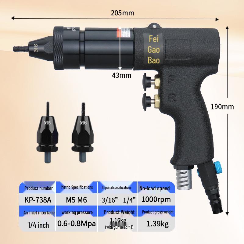 Gaobao M3-M12 Industrial Pneumatic Rivet Nut