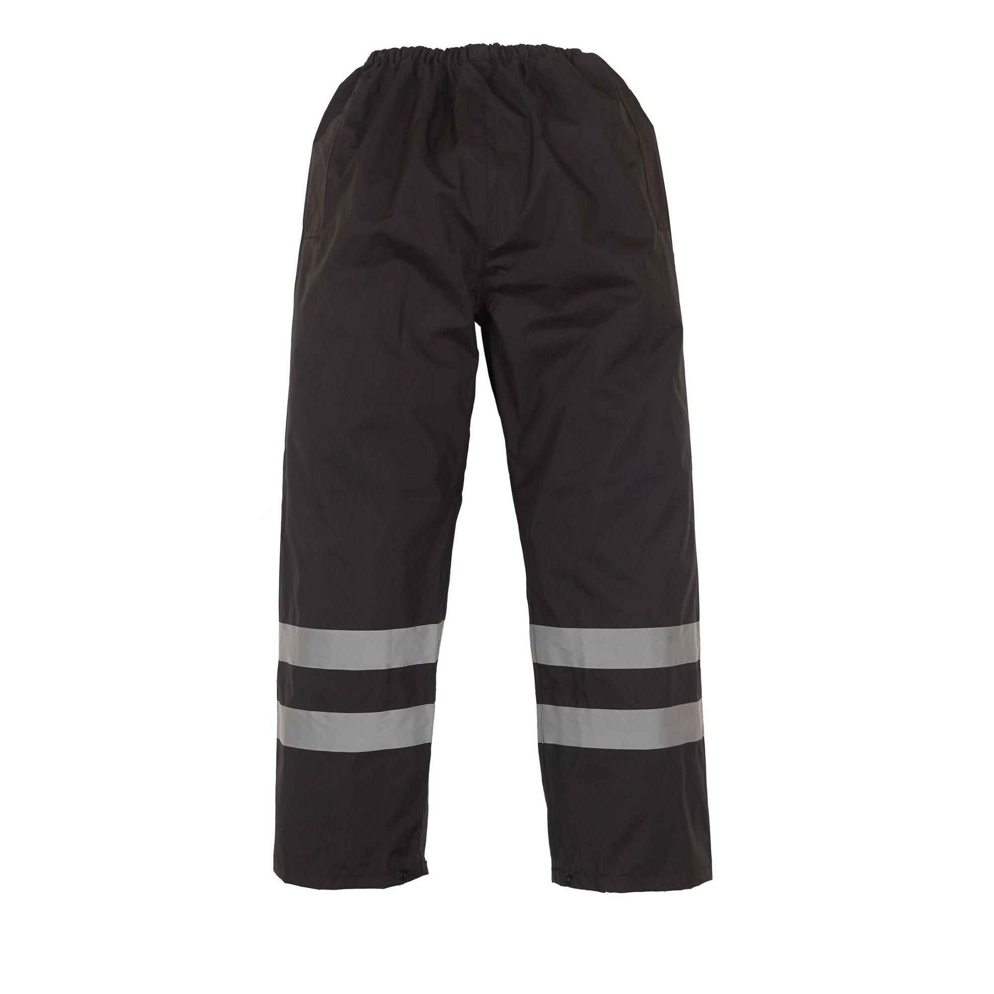 Yoko Pantaloni sovrapposti impermeabili ad alta visibilità unisex per adulti 3XL nero