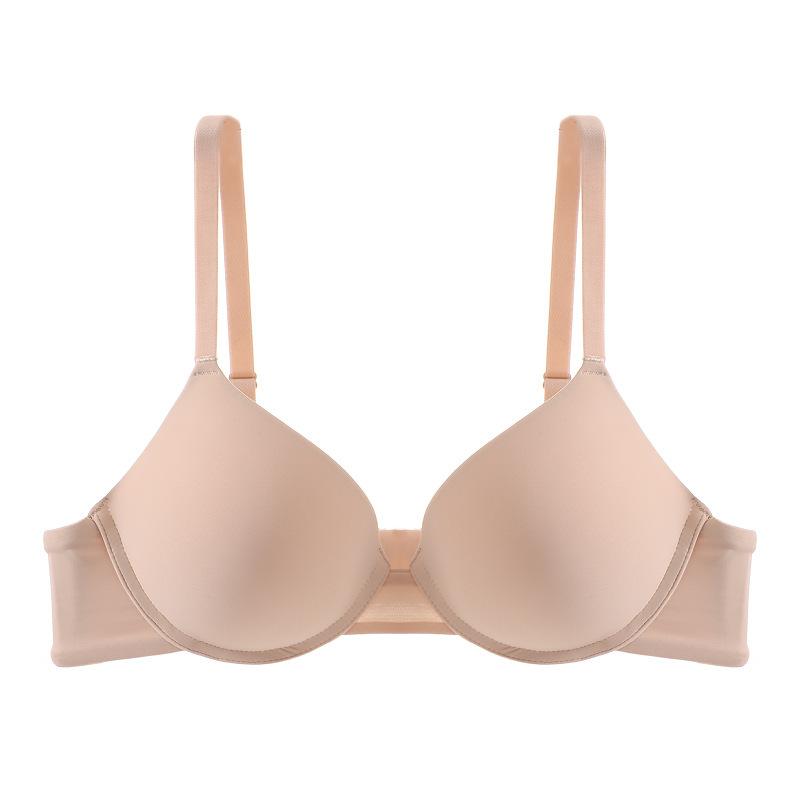 New French seamless underwear women's plump and large breathable soft steel ring gathered disc chest expansion bra cover