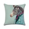Cute Cartoon Elephant Pattern Throw Pillow Case Dog Cat Owl Fox Cotton Linen Decorative Pillowcases Kussensloop Almohada Zt243