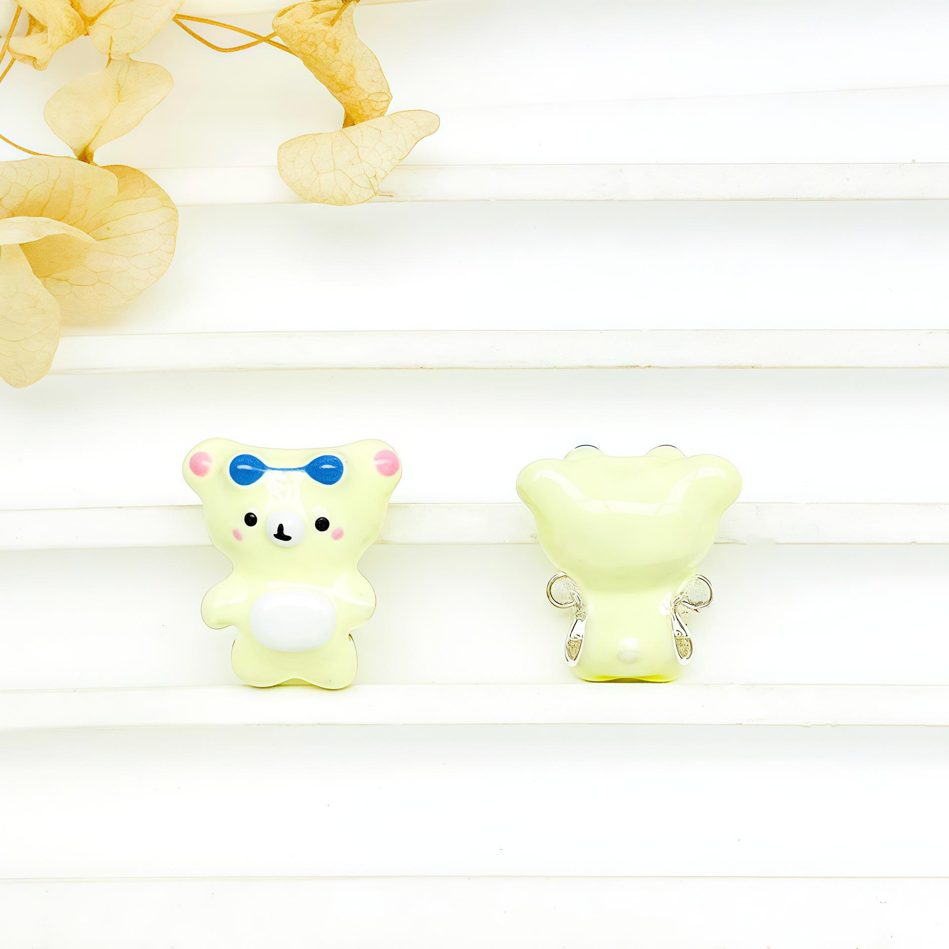 DIY Cartoon Hand-Painted Bear Bead Jewelry Accessories