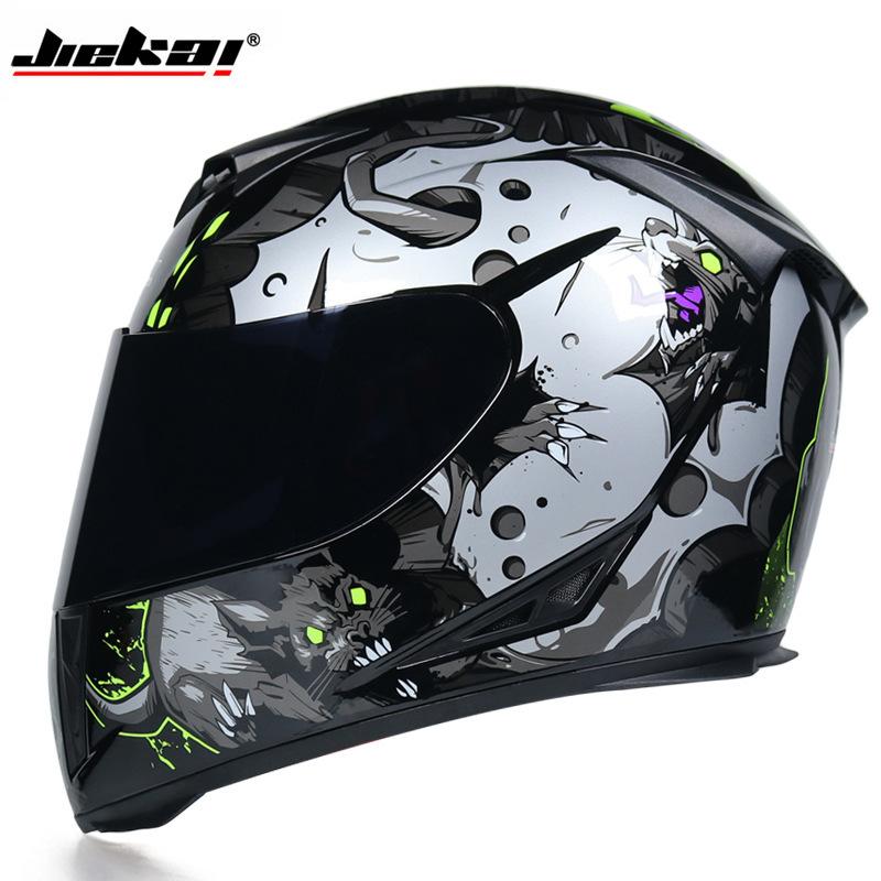 Electric Vehicle Bicycle Helmet Men's and Women's Full Helmet Full Cover Type Personalized Four-season Double Lens Warm Anti-fog Cap