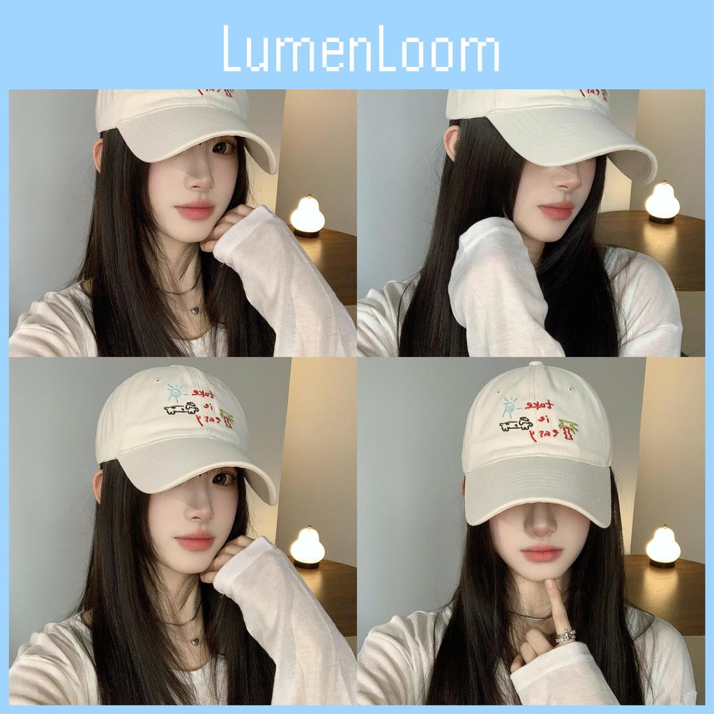 Coconut Wide Brim Tree Puppy Pattern Embroidery Baseball Hat Protection Sun