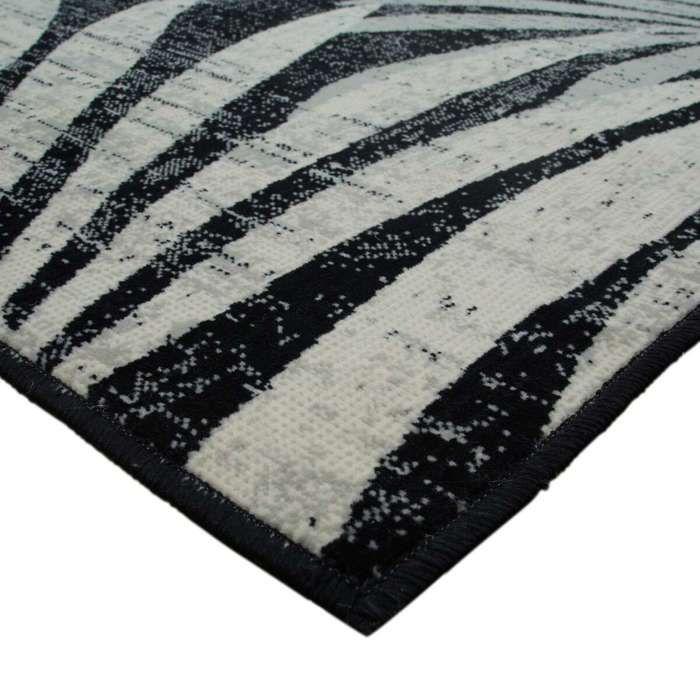 Modern Black Patio Rug 160x230