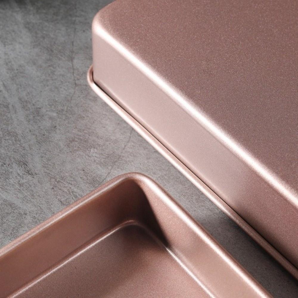 Champagne Square Baking Pan Nonstick Toaster Oven Dishes Cookie Tray Pizza Baking Tray Home
