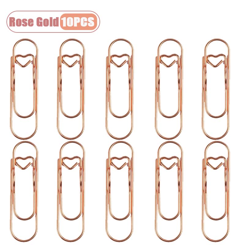 

10-100 шт. Скрепки для блокнота в форме сердца, Креативная закладка, Держатели страниц, Металлические зажимы для ручек для журнала, планера, Офисные принадлежности