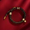 Handgefertigtes tibetisches Armband Bunter Faden Glücksbringer Seilarmband mit Glocke Damen Armreifen