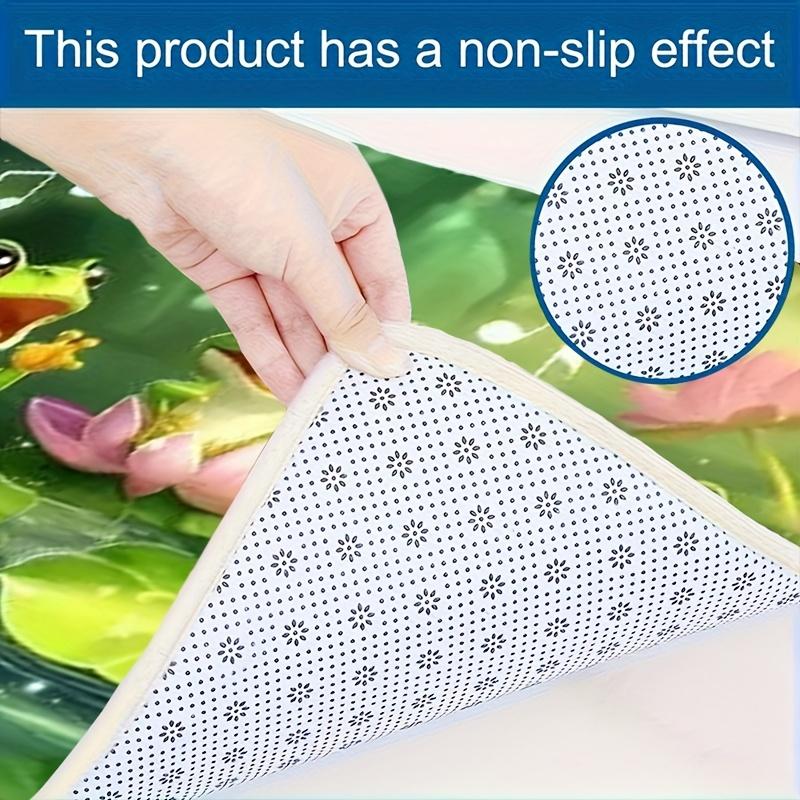 1Pcs Anti Fatigue Kitchen Rugs,  Frogs  Print Waterproof Non-Slip Thick Cushioned Kitchen Mat Heavy Duty Comfort Standing Mat for Kitchen