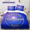 Brighton Hove Albion Custom Name Pattern Bedding Quilt Set Quilt Cover Pillowcase Home Birthday Gift(1 * Duvet Cover + 2 * Pillowcase, Without Core)