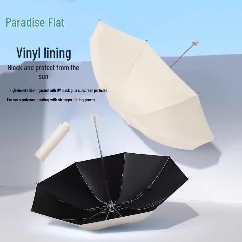 Tiangtang Portable Tri-fold UV Protection Sun & Rain Umbrella