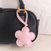 Cute Flower Keychain Women's Exquisite Bag Pendant Creative PU Leather Car Keyring Hand Rope Bag Charm Jewelry Accessory Gifts