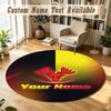 Round Rug Custom NameWatford FC Pattern Non Slip Carpet Home Floor Decor