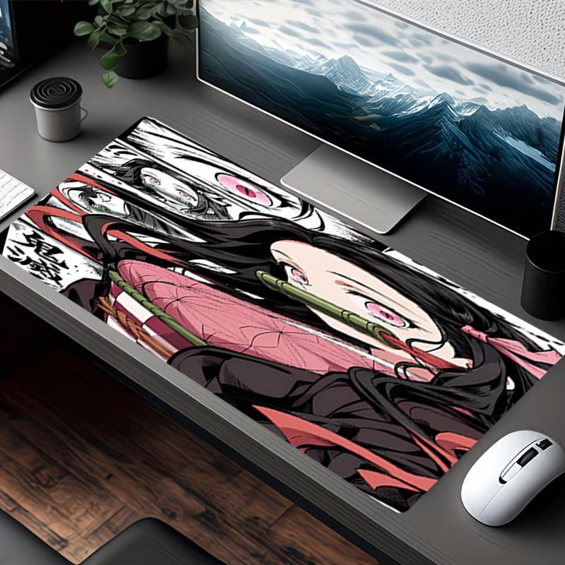 Demon Slayer Print Mouse Pad, for Keyboard Pad Laptop PC Mat for Office Home Use, Desk Decor, Perfect Birthday Gift for Gamers