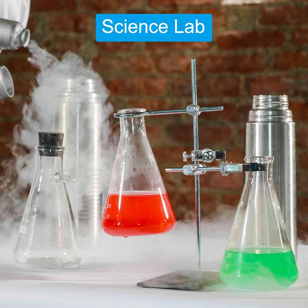 PATIKIL Glass Erlenmeyer Flasks, Set of 6, 50ml, Narrow Mouth, Graduated, Borosilicate Glass, for Laboratory Chemistry and Scientific Research