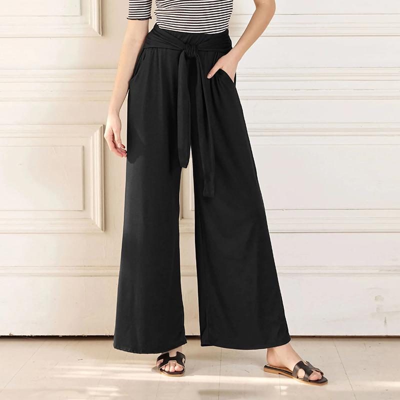 Women Autumn Winter Wardrobe Staple Versatile Draped Cotton High-Waisted Straight-leg Yoga Pants