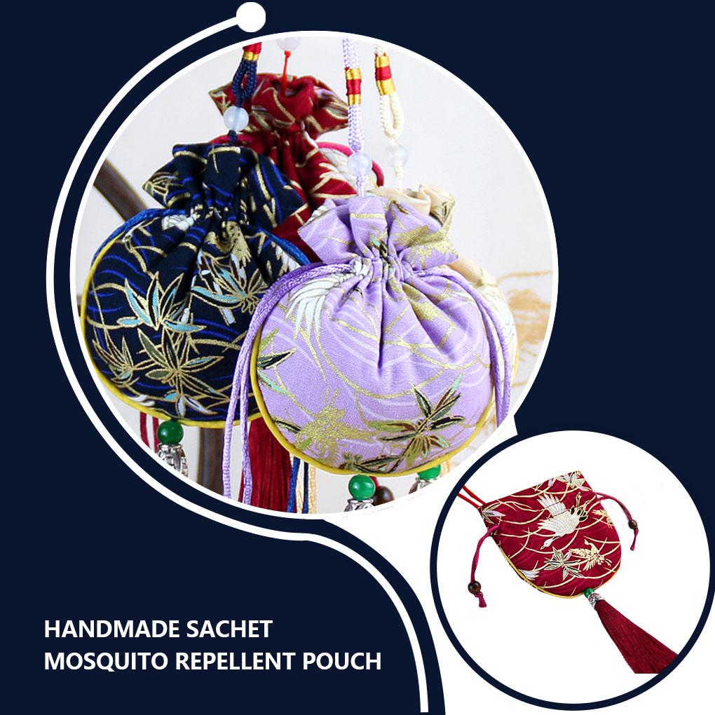 Sachet Bag Portable Traditional Chinese Style Hanging Bags with Tassel Pouch Printing Pattern Pocket Party Favor