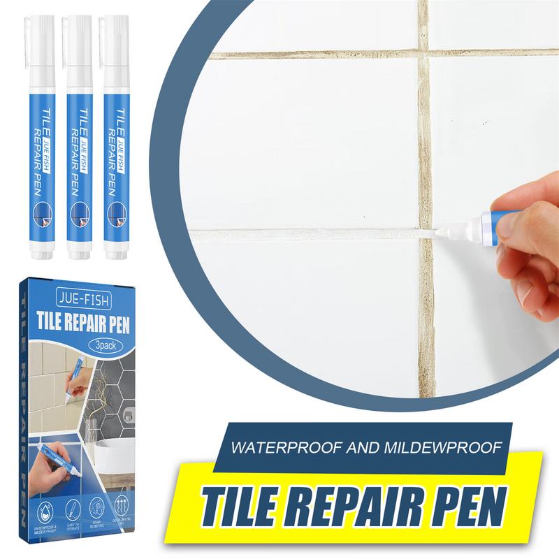 3pcs/pack Grout Pen Touch Repair Marker Tile Gap Restore And Renew Grout Lines Quick Dry Tile Grout Squeeze Tube Sealer