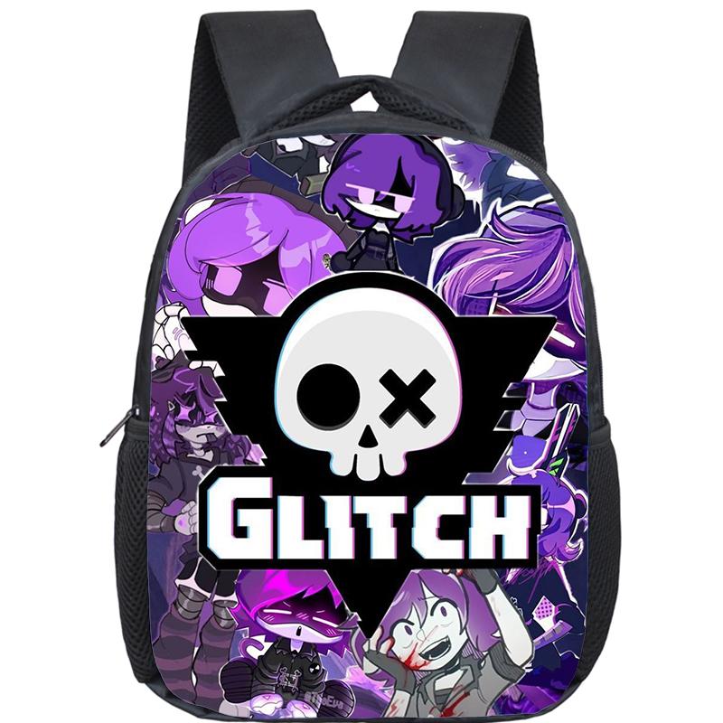 Cartoon Mord Drohnen Rucksack für Jungen Mädchen Uzi und N Aufdruck Schultasche 12 Zoll Kindergarten Kleinkind Schultaschen Kinderrucksack