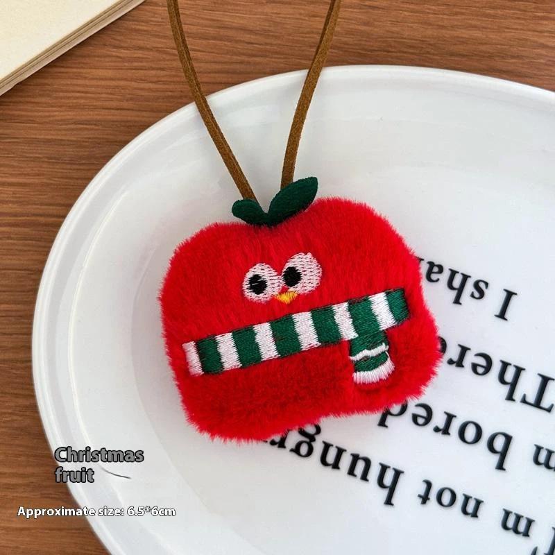 Pingente de Pelúcia de Natal de Desenho Animado Fofo Árvore de Natal Papai Noel Pode Escrever Nome Pingente Decoração Presentes para Evitar Perda