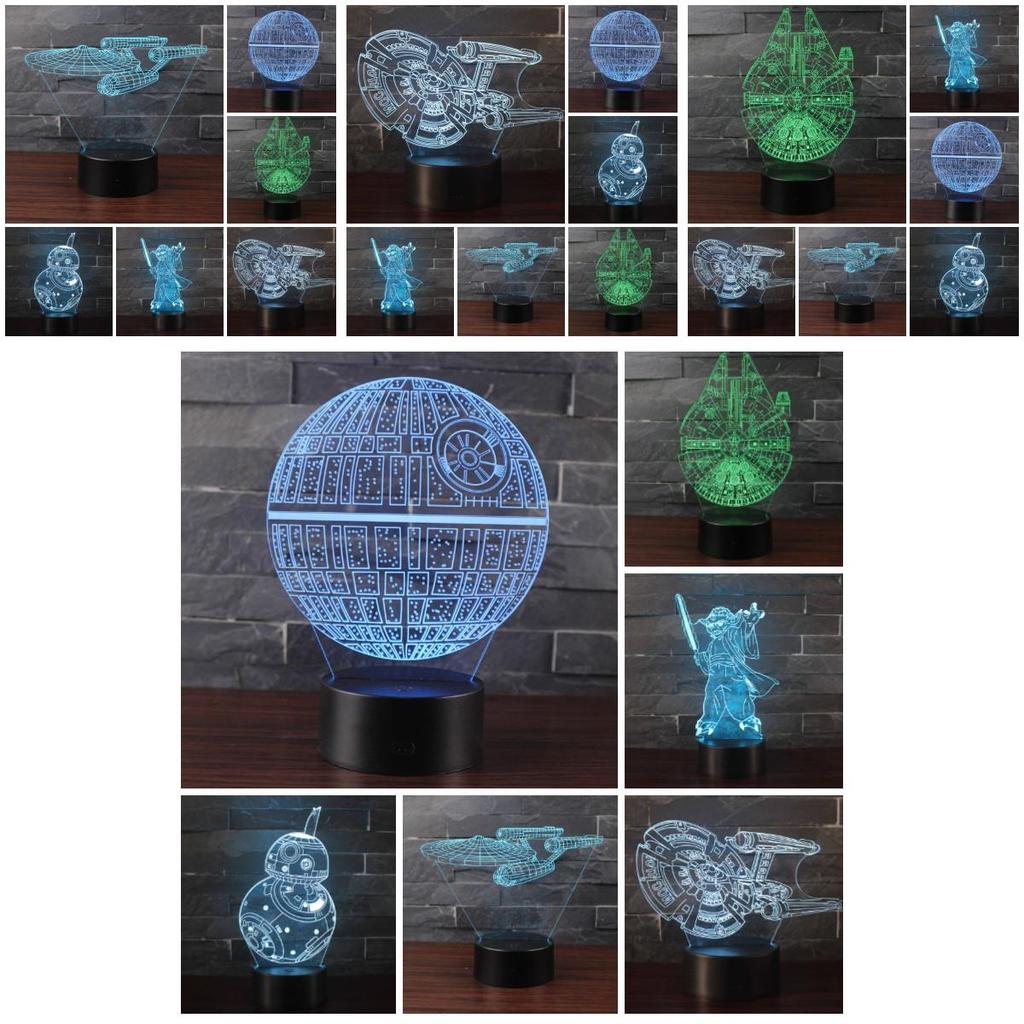 3d Illusion Star Wars Night Light Decor Lamp With Smart Touch The Perfect Home Decoration