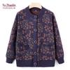 Elderly Women's Fleece Lined Knitted Cardigan