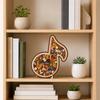 Ornament Puzzle Jigsaw Notă Muzicală Instrument, Puzzle 3D din Lemn Notă Muzicală, Artă de Afișare Instrumente Muzicale, Cadou pentru Pasionații de Muzică