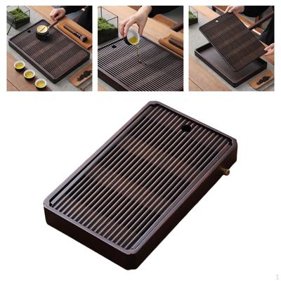 Taca na herbatę z bambusa, oddzielna konstrukcja z pojemnikiem na wodę, zestaw do chińskiego kung fu, tradycyjny