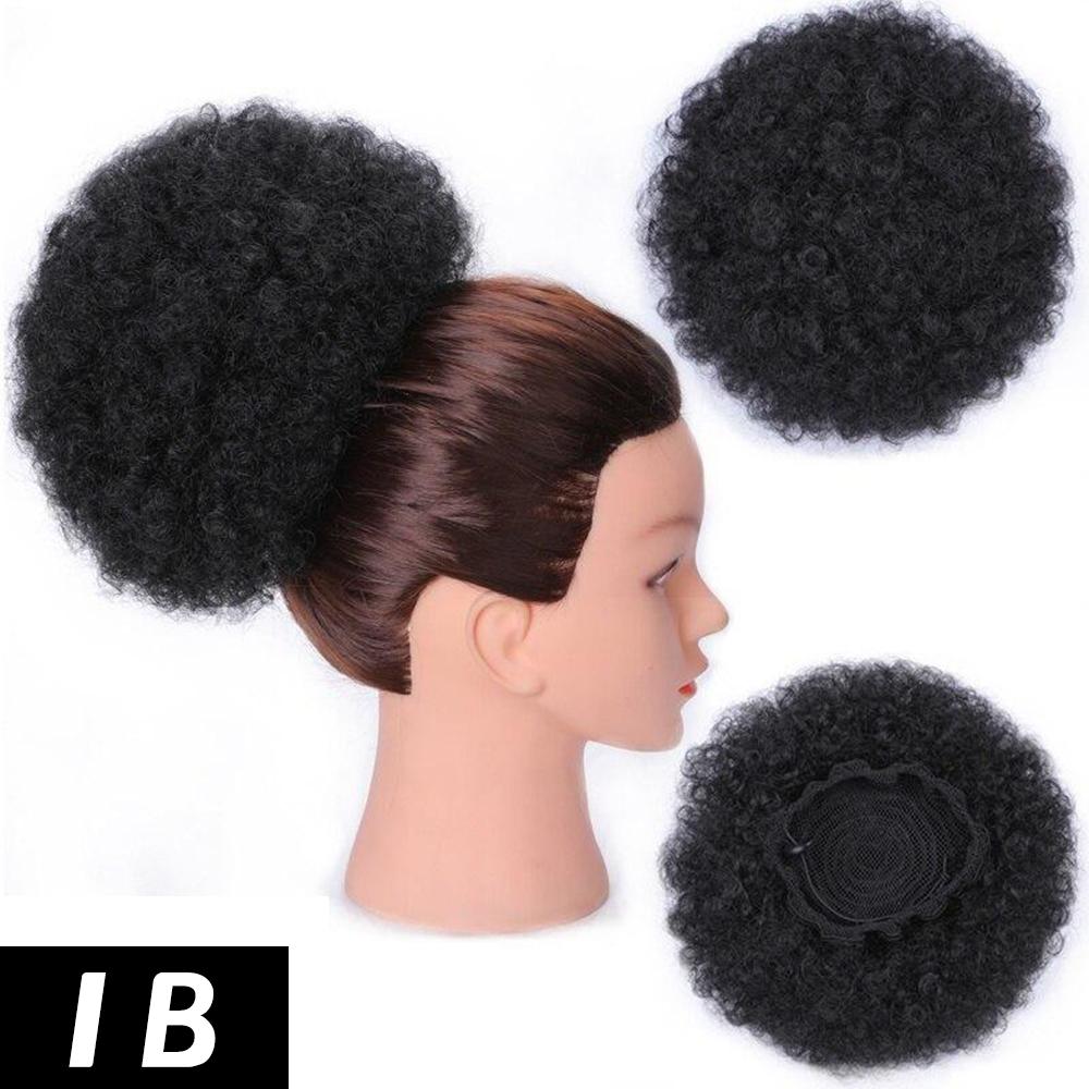 

MISS WIG Synthetic Fiber Curly Short Afro Drawstring Puff Ponytail Hair Extensions Natural Looking For Women Party Time Daily Use 15cm